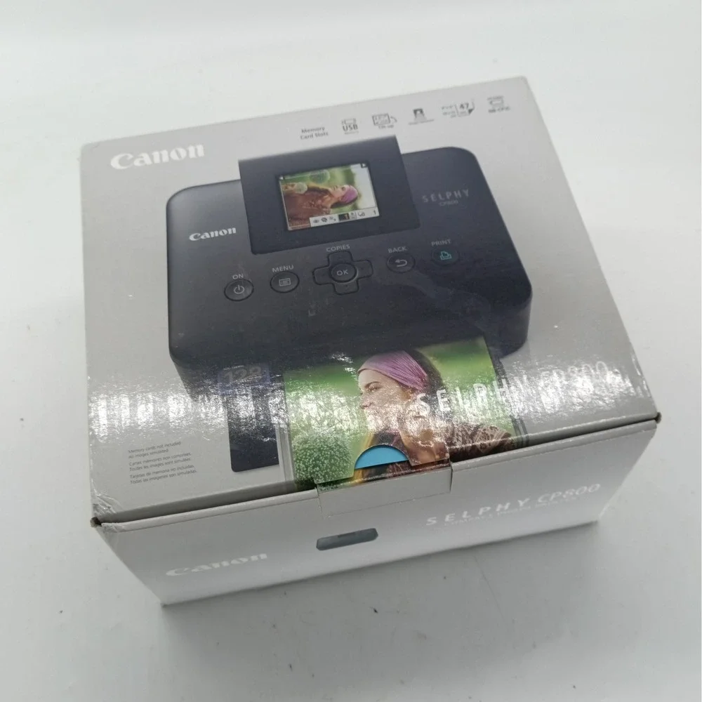 Canon SELPHY CP800 Compact Photo Printer Black Portable 4x6 Prints with Box
